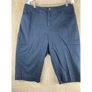 Croft & Barrow Stretch Woman Plus Size 16 Black Capri Pants With Pockets